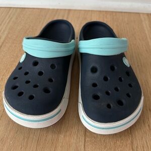 Gently used Boys CROCS in navy blue, size C12-13